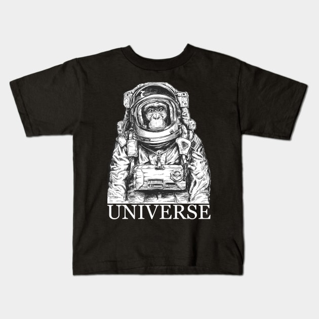 Space Monkey - Space Lover Kids T-Shirt by SpaceMonkeyLover